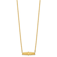 Load image into Gallery viewer, 14K Polished Grooved Bar w/1in ext. Necklace
