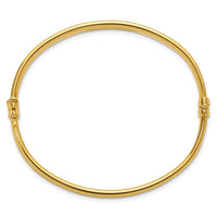 Load image into Gallery viewer, 14K Polished and Textured Hinged Bangle
