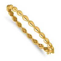 Load image into Gallery viewer, 14K Polished Fancy Hinged Bangle
