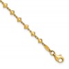 14K Polished Geometric Fancy with .5 in ext. Bracelet