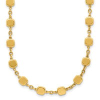 Load image into Gallery viewer, 14K Polished Geometric Square with 2 in ext. Necklace
