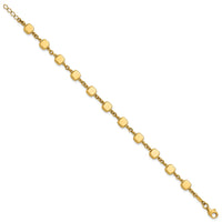 Load image into Gallery viewer, 14K Polished Geometric Square with .5 in ext. Bracelet
