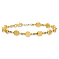Load image into Gallery viewer, 14K Polished Geometric Square with .5 in ext. Bracelet
