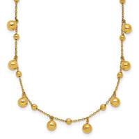 Load image into Gallery viewer, 14K Polished Dangle Beaded w/2in Ext. Necklace
