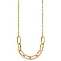 Load image into Gallery viewer, 14K Polished Fancy Link with 1in ext. Necklace
