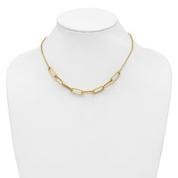Load image into Gallery viewer, 14K Polished Fancy Link with 1in ext. Necklace
