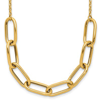 Load image into Gallery viewer, 14K Polished Fancy Link with 1in ext. Necklace
