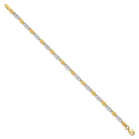 Load image into Gallery viewer, 14K Two-tone Polished Fancy Link Bracelet
