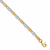 14K Two-tone Polished Fancy Link Bracelet