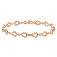 Load image into Gallery viewer, 14K Rose Gold Polished Fancy Link Bracelet
