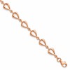 14K Rose Gold Polished Fancy Link Bracelet
