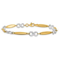Load image into Gallery viewer, 14K Two-tone Polished Bracelet
