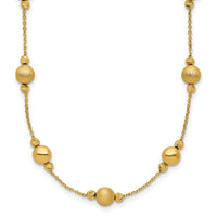 Load image into Gallery viewer, 14K D/C Scratch Finish Polished Necklace
