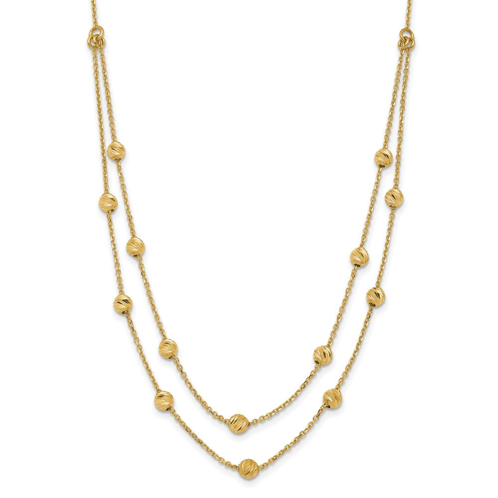 14K D/C Beaded Necklace