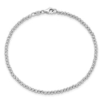Load image into Gallery viewer, 14K White Gold D/C Beaded Bracelet
