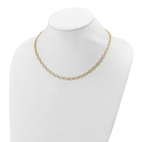 Load image into Gallery viewer, 14K Polished and Diamond-cut Fancy Link Necklace
