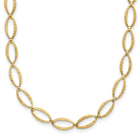 Load image into Gallery viewer, 14K Polished and Diamond-cut Fancy Link Necklace
