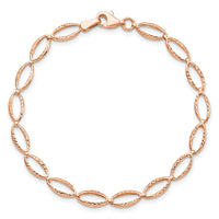 Load image into Gallery viewer, 14K Rose Gold Polished and D/C Bracelet
