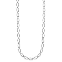 Load image into Gallery viewer, 14K White Gold Polished and Diamond-cut Fancy Link Necklace
