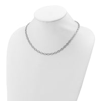 Load image into Gallery viewer, 14K White Gold Polished and Diamond-cut Fancy Link Necklace
