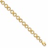 14K Polished Infinity Bracelet