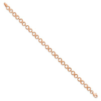 Load image into Gallery viewer, 14K Rose Gold Polished Infinity Bracelet
