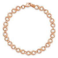 Load image into Gallery viewer, 14K Rose Gold Polished Infinity Bracelet
