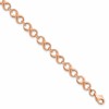 14K Rose Gold Polished Infinity Bracelet