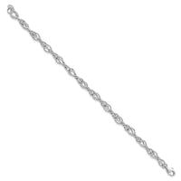 Load image into Gallery viewer, 14K White Gold Polished Fancy Link Bracelet
