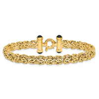 Load image into Gallery viewer, 14K Polished Fancy Link with Black Onyx Bracelet
