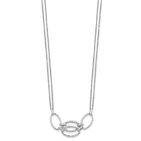 Load image into Gallery viewer, 14K White Gold Polished Double Strand Link Necklace
