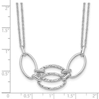 Load image into Gallery viewer, 14K White Gold Polished Double Strand Link Necklace
