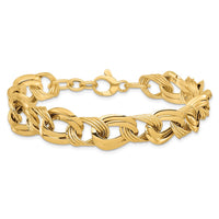 Load image into Gallery viewer, 14K Polished Fancy Link Bracelet
