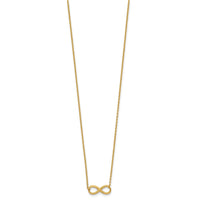 Load image into Gallery viewer, 14K Polished Infinity with 2in ext. Necklace
