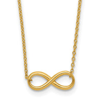 Load image into Gallery viewer, 14K Polished Infinity with 2in ext. Necklace
