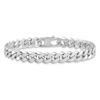 Load image into Gallery viewer, 14K White Gold 8.5mm Beveled Curb Bracelet
