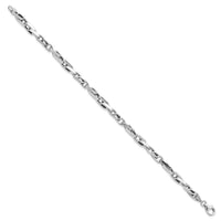 Load image into Gallery viewer, 14K White Gold Polished Fancy Link Bracelet
