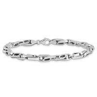 Load image into Gallery viewer, 14K White Gold Polished Fancy Link Bracelet
