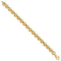Load image into Gallery viewer, 14K Polished Rolo Link Bracelet
