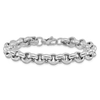 Load image into Gallery viewer, 14k White Gold Polished Rolo Link Bracelet
