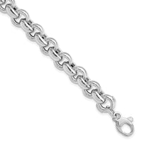 Load image into Gallery viewer, 14k White Gold Polished Rolo Link Bracelet

