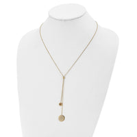 Load image into Gallery viewer, 14K Polished Textured Heart Family Tree 2in ext. Necklace
