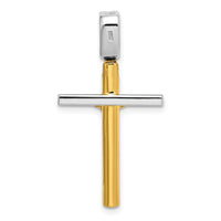 Load image into Gallery viewer, 14K Two-tone Polished Crucifix Pendant
