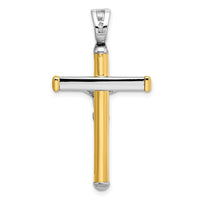 Load image into Gallery viewer, 14K Two-tone Polished Crucifix Pendant
