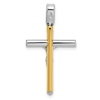 Load image into Gallery viewer, 14K Two-tone Polished Crucifix Pendant

