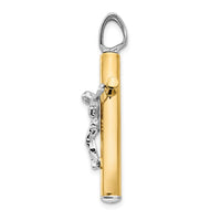 Load image into Gallery viewer, 14K Two-tone Polished Crucifix Pendant
