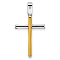 Load image into Gallery viewer, 14K Two-tone Polished Cross Pendant
