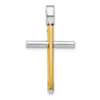 Load image into Gallery viewer, 14K Two-tone Polished Cross Pendant
