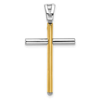 Load image into Gallery viewer, 14K Two-tone Polished Cross Pendant
