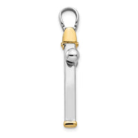 Load image into Gallery viewer, 14K Two-tone Polished Cross Pendant
